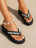 Platform Flip Flops Wedge Thong Sandals Bling Beach Shoes